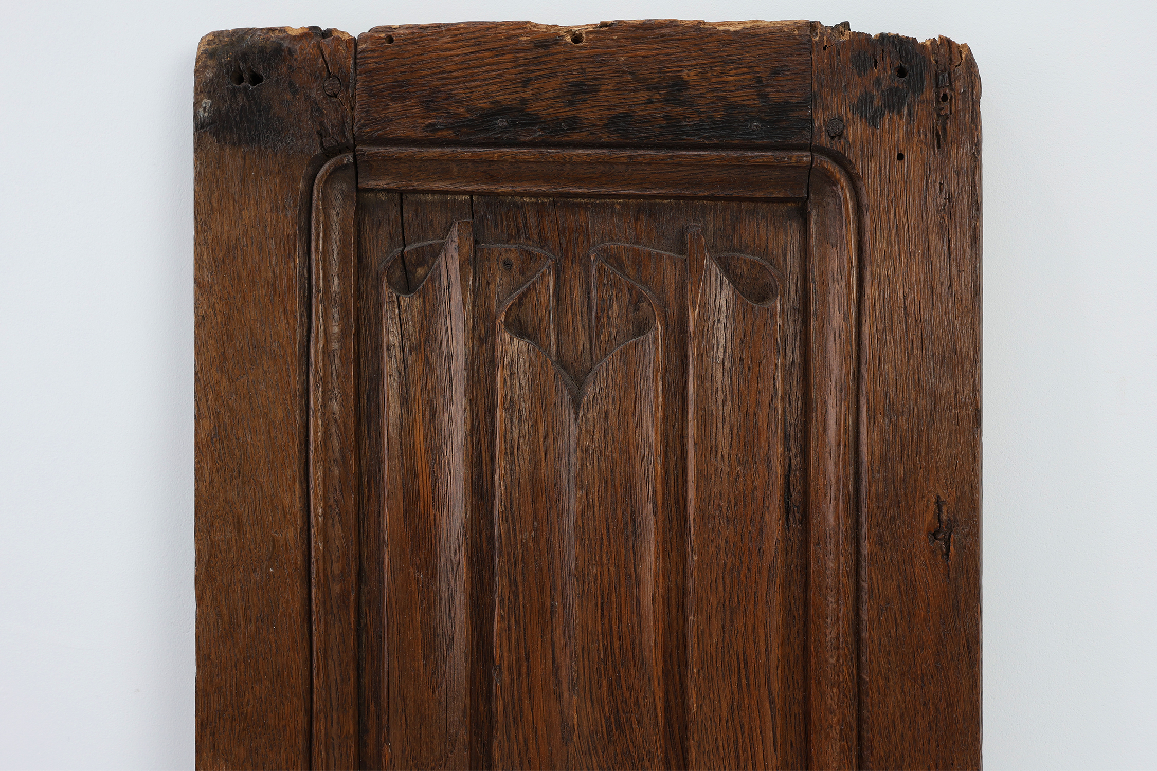 Early 16th Gothic century carved oak relief panel, Francethumbnail